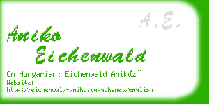 aniko eichenwald business card